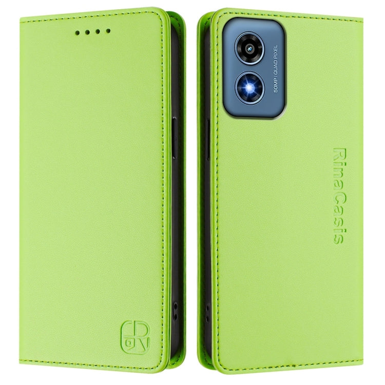 For Motorola Moto G Play 2024 / Moto G 5G 2024 RC01 Dual-Folded Magnetic Suction RFID Leather Phone Case