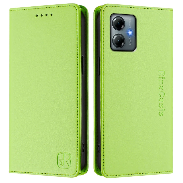 For Motorola Moto G Play 2025 / G Power 2025 RC01 Dual-Folded Magnetic Suction RFID Leather Phone Case