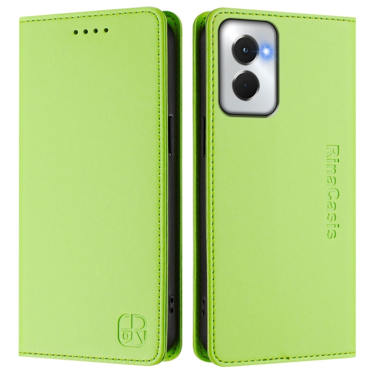 For Motorola Moto G Power 5G 2024 RC01 Dual-Folded Magnetic Suction RFID Leather Phone Case
