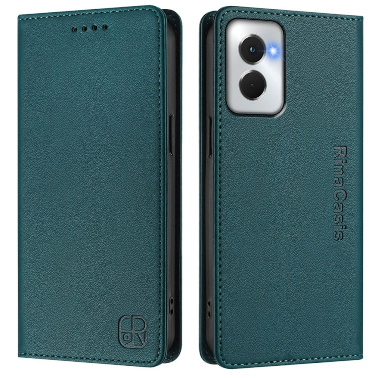 For Motorola Moto G Power 5G 2024 RC01 Dual-Folded Magnetic Suction RFID Leather Phone Case