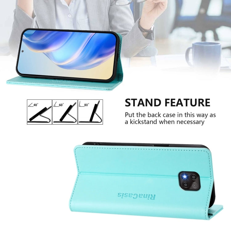 For Motorola Moto G Power 2021 RC01 Dual-Folded Magnetic Suction RFID Leather Phone Case