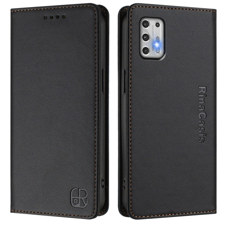 For Motorola Moto G Stylus 4G 2021 RC01 Dual-Folded Magnetic Suction RFID Leather Phone Case