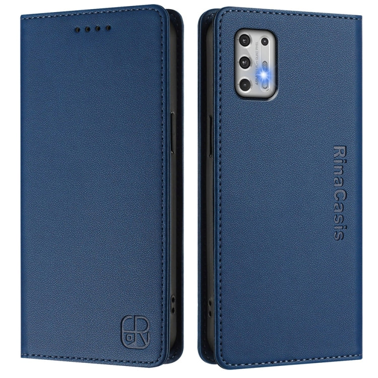For Motorola Moto G Stylus 4G 2021 RC01 Dual-Folded Magnetic Suction RFID Leather Phone Case