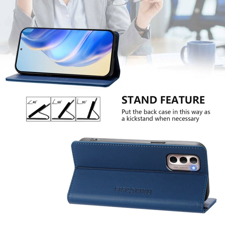 For Motorola Moto G Stylus 4G 2022 RC01 Dual-Folded Magnetic Suction RFID Leather Phone Case