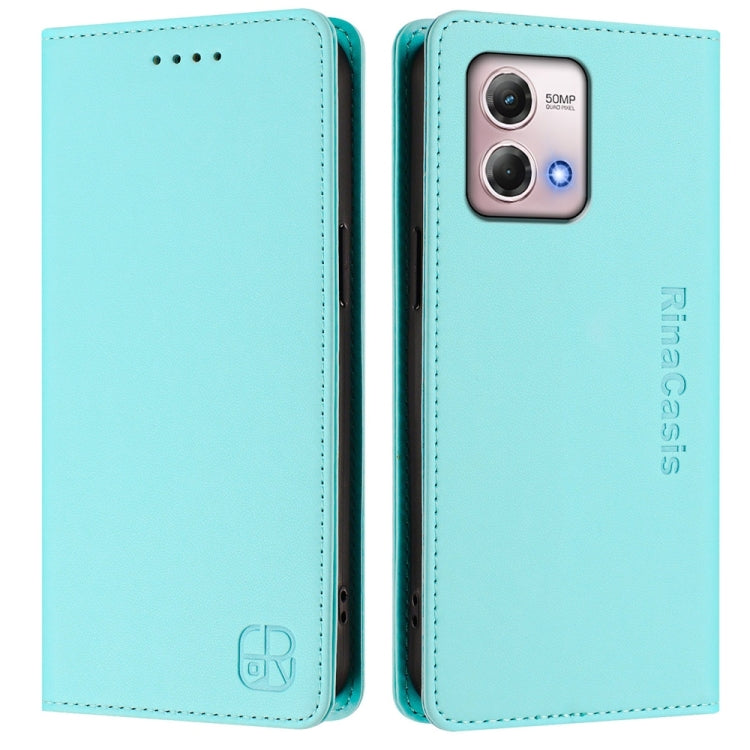 For Motorola Moto G Stylus 4G 2023 RC01 Dual-Folded Magnetic Suction RFID Leather Phone Case