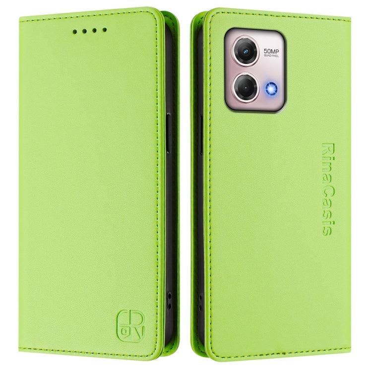 For Motorola Moto G Stylus 4G 2023 RC01 Dual-Folded Magnetic Suction RFID Leather Phone Case
