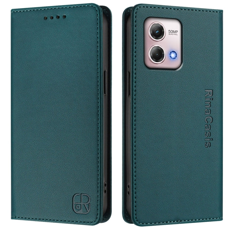 For Motorola Moto G Stylus 4G 2023 RC01 Dual-Folded Magnetic Suction RFID Leather Phone Case