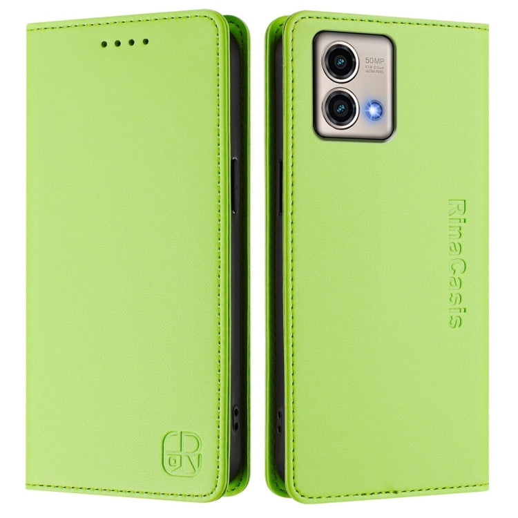 For Motorola Moto G Stylus 5G 2023 RC01 Dual-Folded Magnetic Suction RFID Leather Phone Case