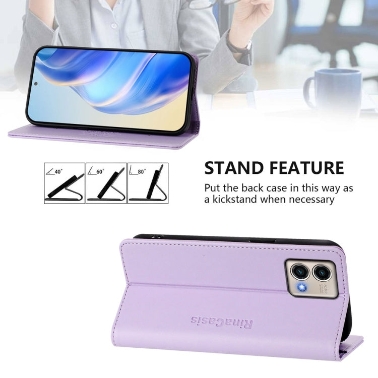 For Motorola Moto G Stylus 5G 2023 RC01 Dual-Folded Magnetic Suction RFID Leather Phone Case