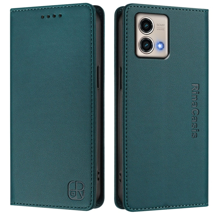 For Motorola Moto G Stylus 5G 2023 RC01 Dual-Folded Magnetic Suction RFID Leather Phone Case