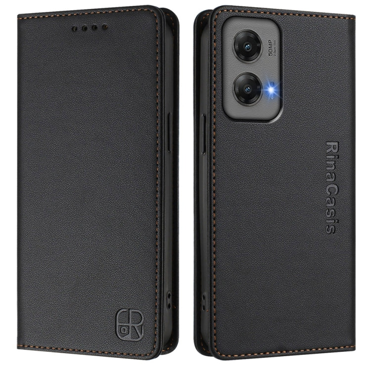 For Motorola Moto G Stylus 5G 2024 RC01 Dual-Folded Magnetic Suction RFID Leather Phone Case
