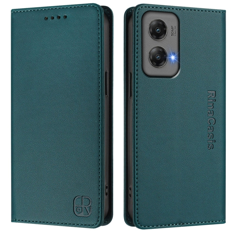 For Motorola Moto G Stylus 5G 2024 RC01 Dual-Folded Magnetic Suction RFID Leather Phone Case