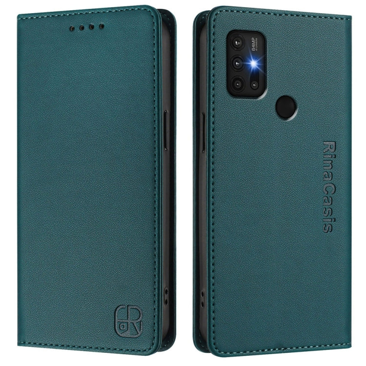For Motorola Moto G30 / G20 / G10 RC01 Dual-Folded Magnetic Suction RFID Leather Phone Case