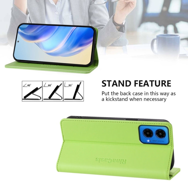 For Motorola Moto G45 5G / G34 5G RC01 Dual-Folded Magnetic Suction RFID Leather Phone Case