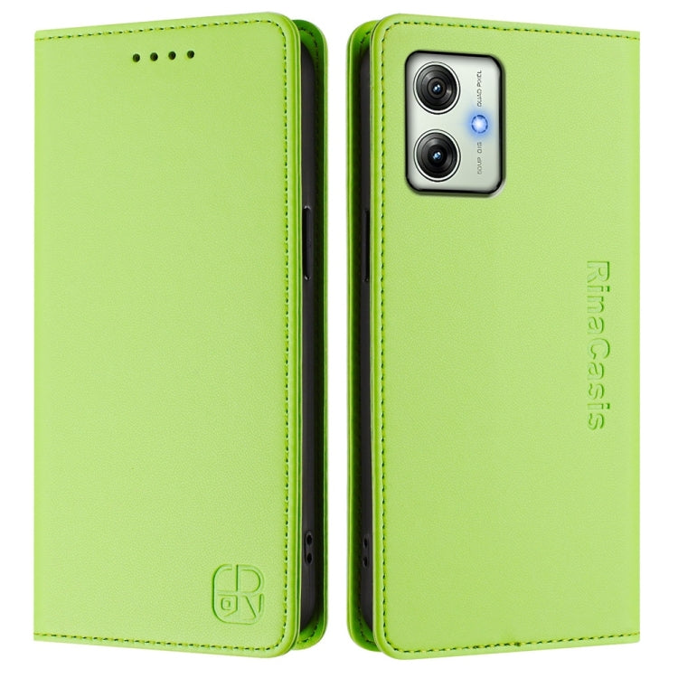 For Motorola Moto G64 5G / G54 / G54 Power RC01 Dual-Folded Magnetic Suction RFID Leather Phone Case