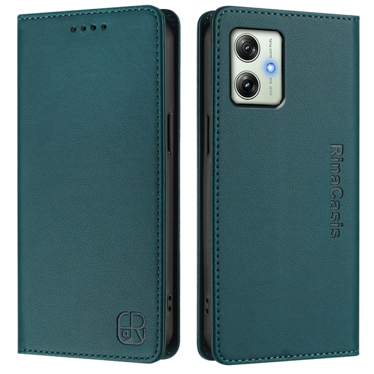 For Motorola Moto G64 5G / G54 / G54 Power RC01 Dual-Folded Magnetic Suction RFID Leather Phone Case