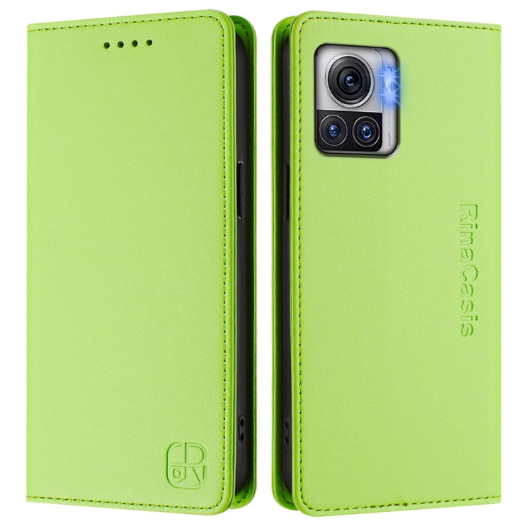 For Motorola Moto X30 Pro / Edge 30 Ultra RC01 Dual-Folded Magnetic Suction RFID Leather Phone Case