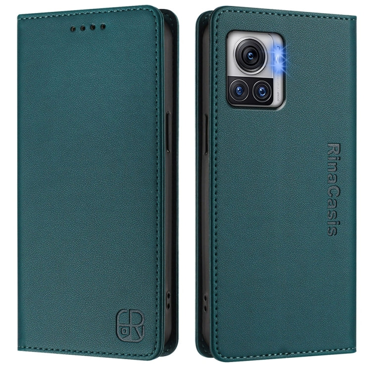 For Motorola Moto X30 Pro / Edge 30 Ultra RC01 Dual-Folded Magnetic Suction RFID Leather Phone Case