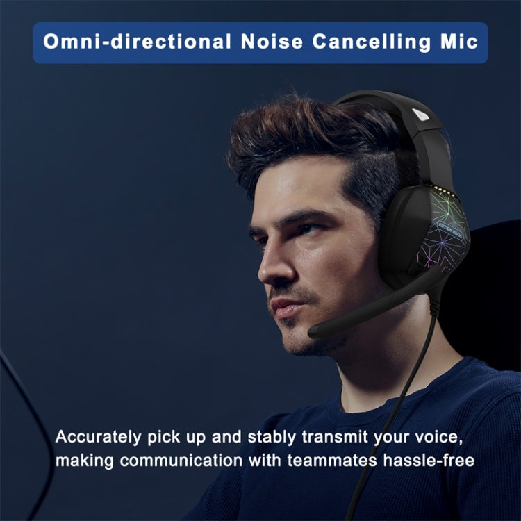 KOTION EACH G6000 On-Ear Gaming Headset with Mic, Length: About 2.1m