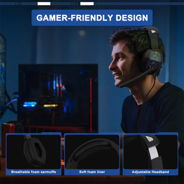 KOTION EACH G6000 On-Ear Gaming Headset with Mic, Length: About 2.1m