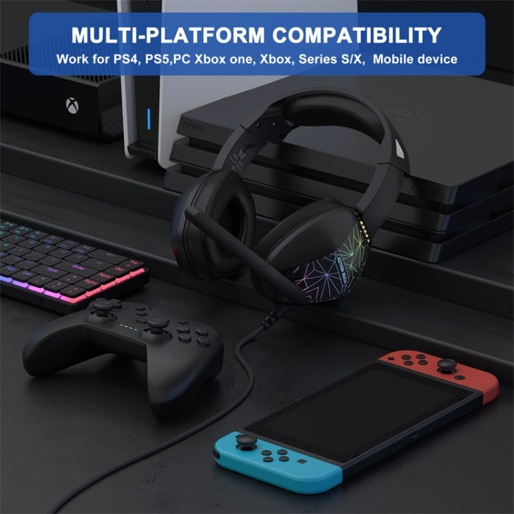 KOTION EACH G6000 On-Ear Gaming Headset with Mic, Length: About 2.1m