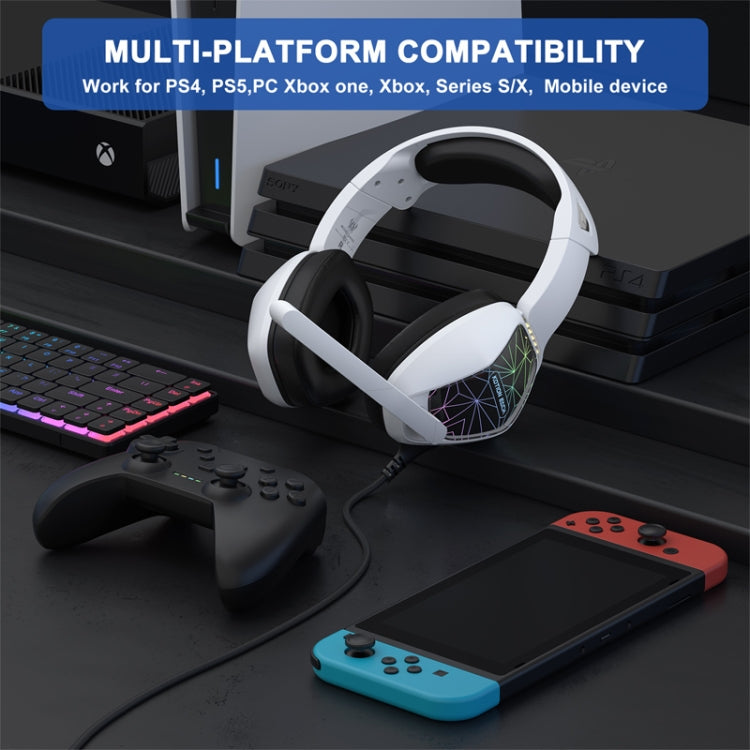 KOTION EACH G6000 On-Ear Gaming Headset with Mic, Length: About 2.1m