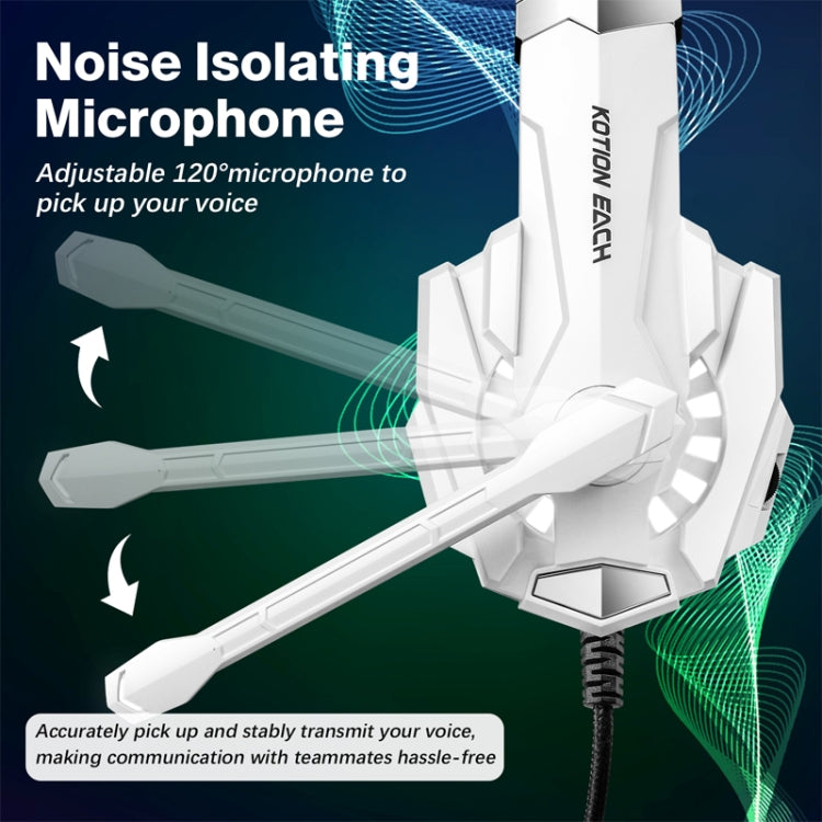 KOTION EACH G9000 Pro On-Ear Gaming Headset with Mic, Cable Length: About 2.1m