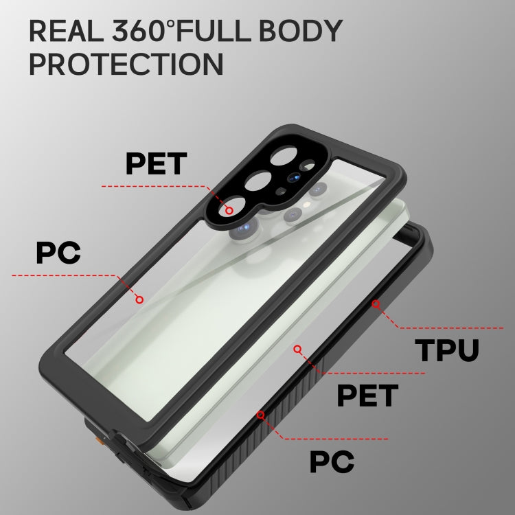For Samsung Galaxy S25 Ultra 5G RedPepper IP68 Waterproof Triple-proof Phone Case - Black