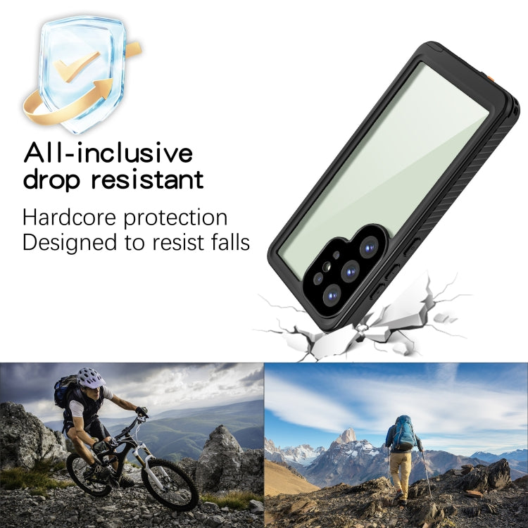 For Samsung Galaxy S25 Ultra 5G RedPepper IP68 Waterproof Triple-proof Phone Case - Black