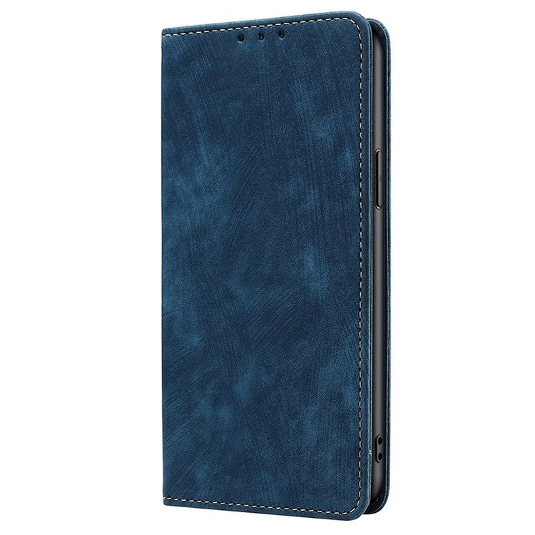 For Redmi Note 14 Pro 5G RFID Anti-theft Brush Magnetic Leather Phone Case