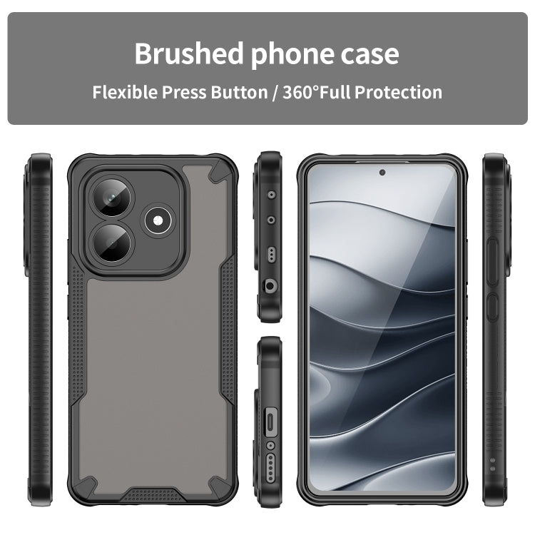 For Redmi Note 14 5G China Armor Glaze PC Hybrid TPU Phone Case