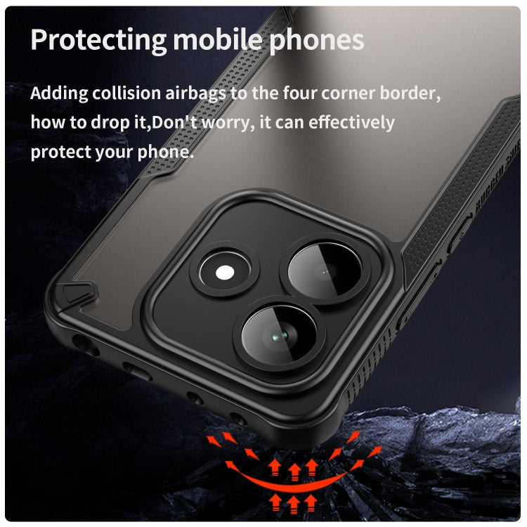 For Redmi Note 14 5G China Armor Glaze PC Hybrid TPU Phone Case