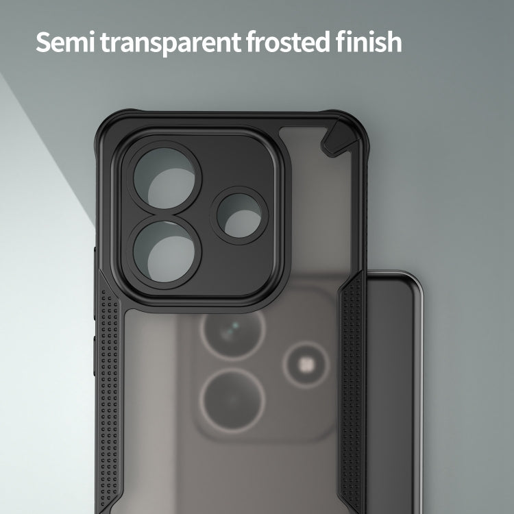 For Redmi Note 14 5G China Armor Glaze PC Hybrid TPU Phone Case