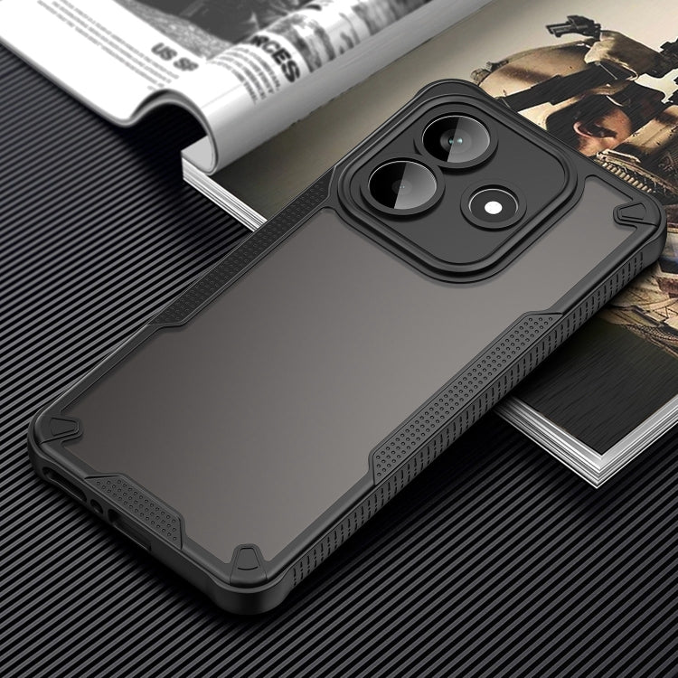 For Redmi Note 14 5G China Armor Glaze PC Hybrid TPU Phone Case