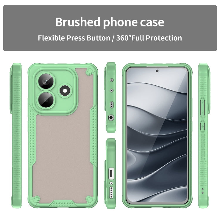 For Redmi Note 14 5G China Armor Glaze PC Hybrid TPU Phone Case