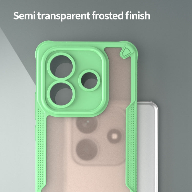 For Redmi Note 14 5G China Armor Glaze PC Hybrid TPU Phone Case