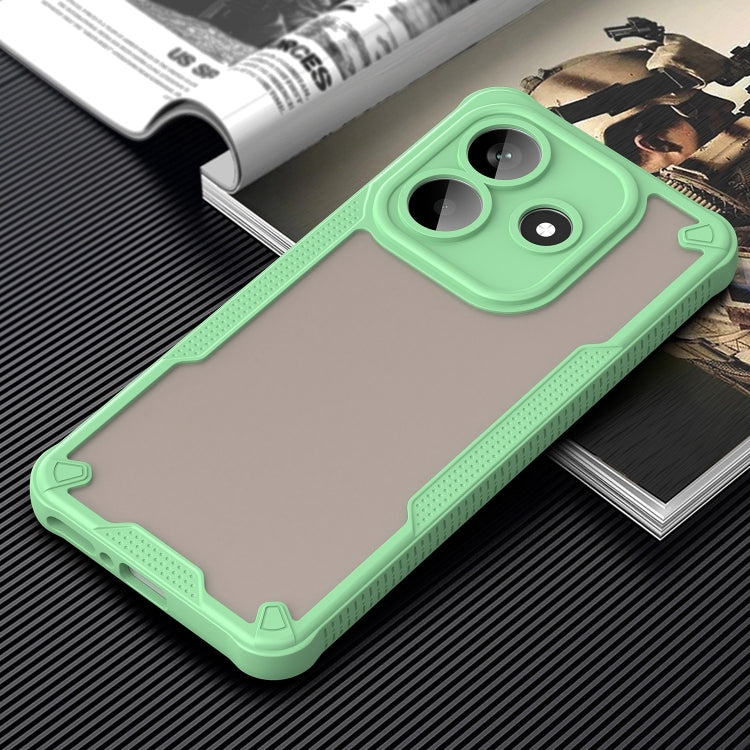 For Redmi Note 14 5G China Armor Glaze PC Hybrid TPU Phone Case
