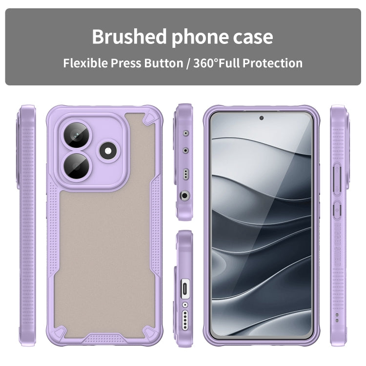 For Redmi Note 14 5G China Armor Glaze PC Hybrid TPU Phone Case