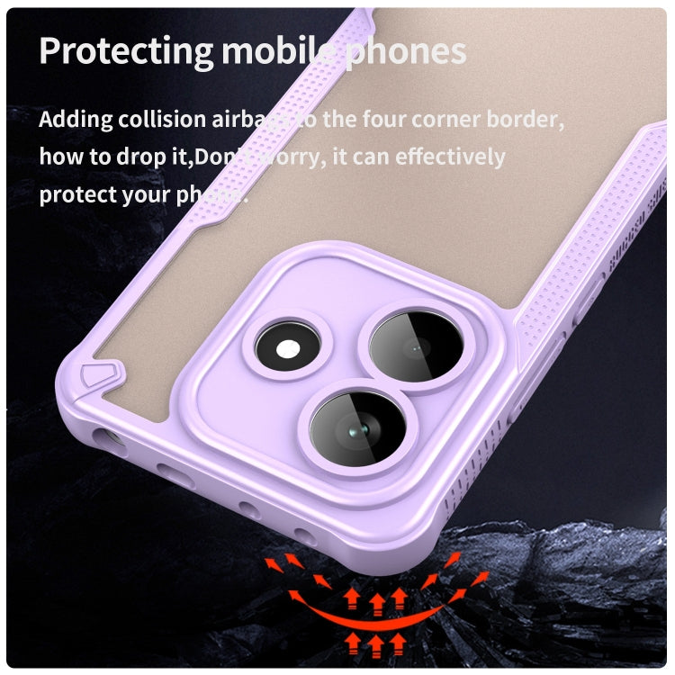 For Redmi Note 14 5G China Armor Glaze PC Hybrid TPU Phone Case