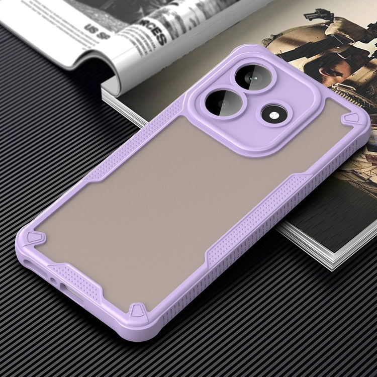 For Redmi Note 14 5G China Armor Glaze PC Hybrid TPU Phone Case
