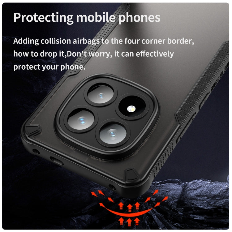 For Redmi Note 14 Pro+ 5G Armor Glaze PC Hybrid TPU Phone Case