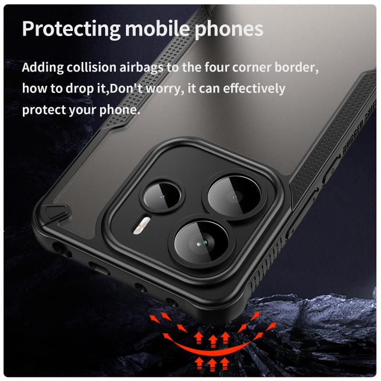 For Redmi Note 14 5G Global Armor Glaze PC Hybrid TPU Phone Case