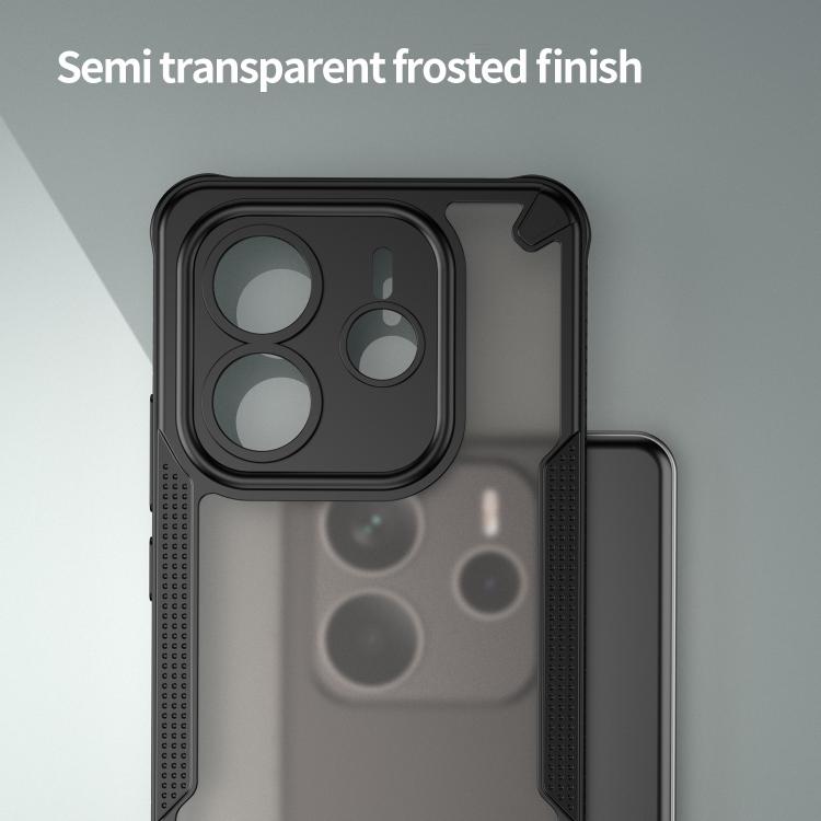 For Redmi Note 14 5G Global Armor Glaze PC Hybrid TPU Phone Case