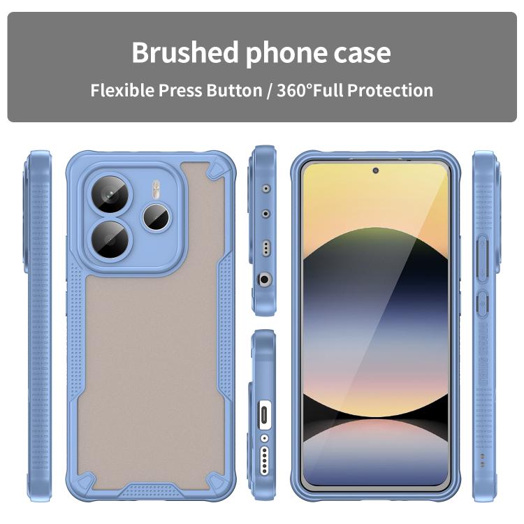 For Redmi Note 14 5G Global Armor Glaze PC Hybrid TPU Phone Case