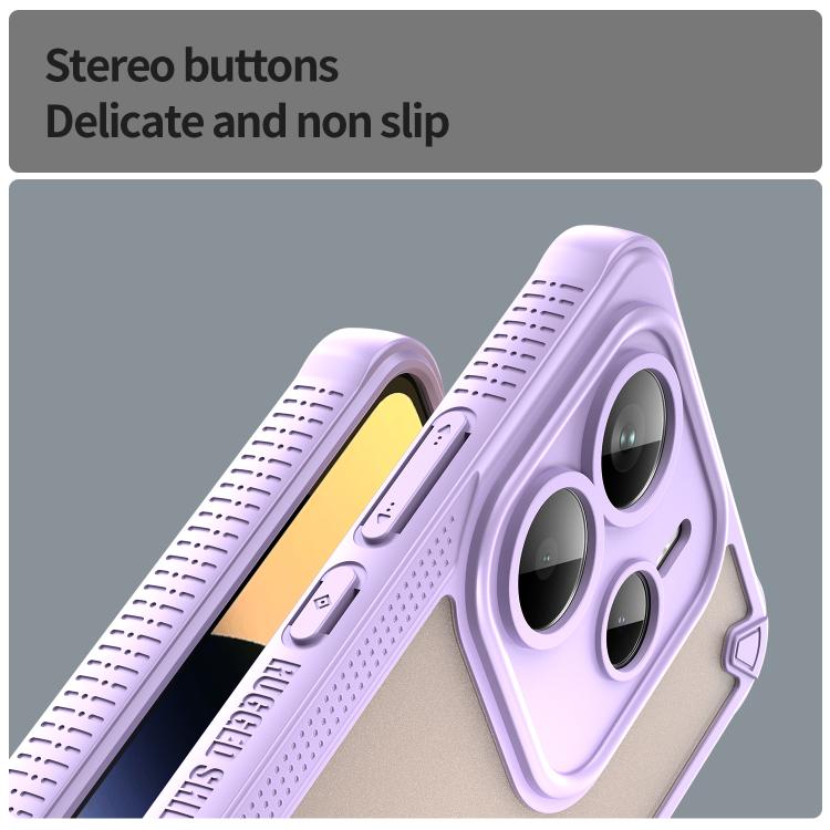 For Redmi Note 14 5G Global Armor Glaze PC Hybrid TPU Phone Case