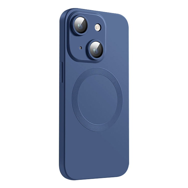 For iPhone 15 CD Texture MagSafe Liquid Silicone Phone Case