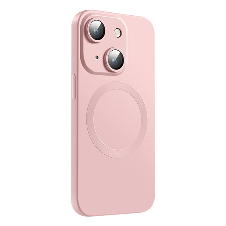 For iPhone 15 CD Texture MagSafe Liquid Silicone Phone Case