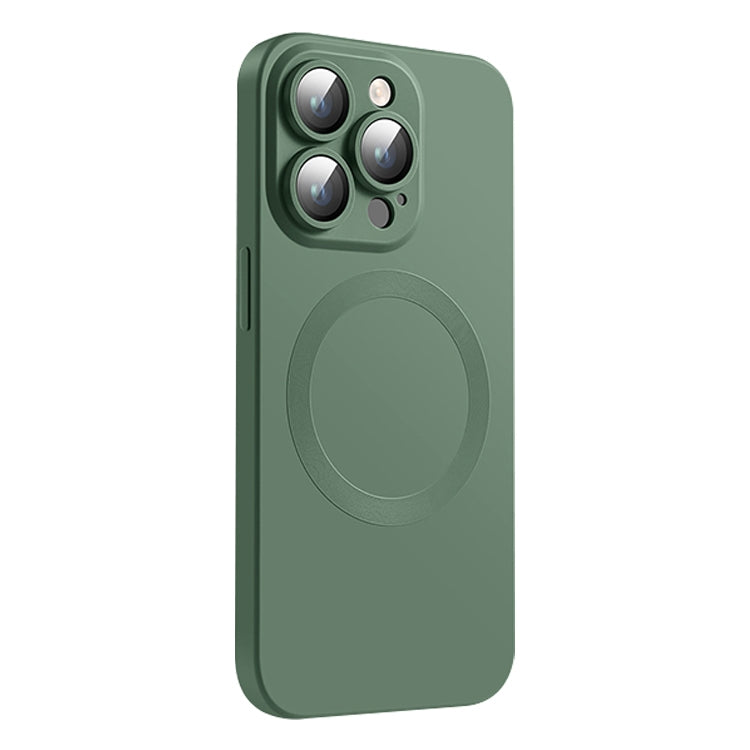 For iPhone 15 Pro CD Texture MagSafe Liquid Silicone Phone Case