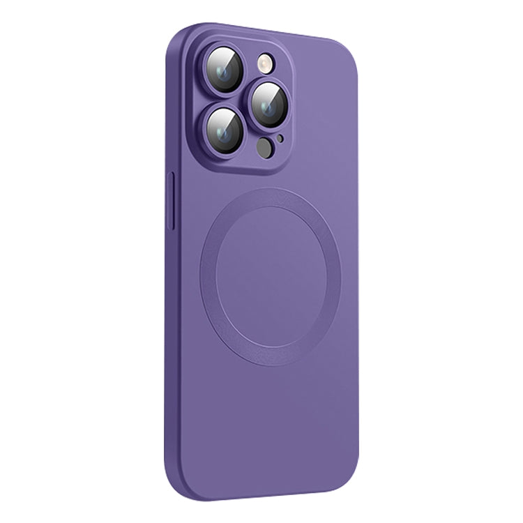 For iPhone 15 Pro CD Texture MagSafe Liquid Silicone Phone Case