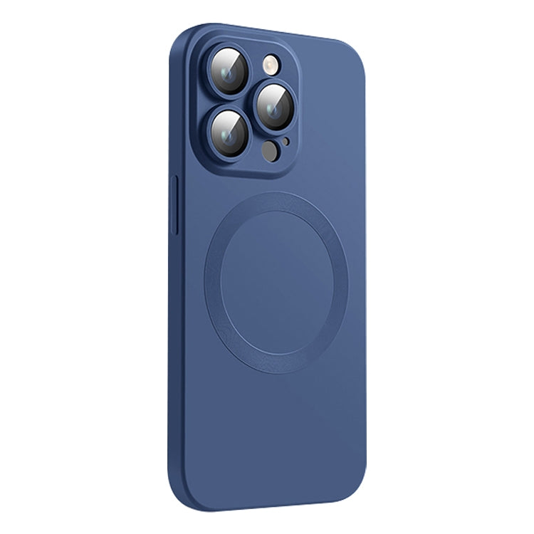 For iPhone 15 Pro CD Texture MagSafe Liquid Silicone Phone Case